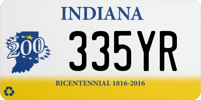 IN license plate 335YR