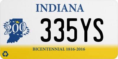 IN license plate 335YS