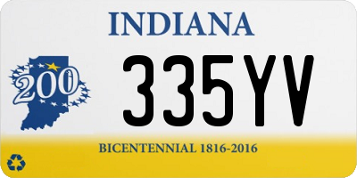 IN license plate 335YV