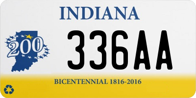 IN license plate 336AA