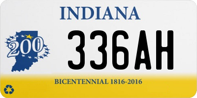 IN license plate 336AH