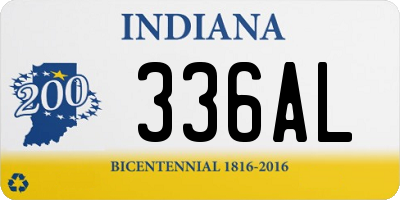 IN license plate 336AL