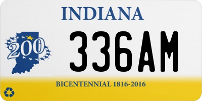 IN license plate 336AM