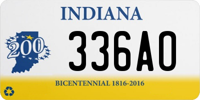 IN license plate 336AO