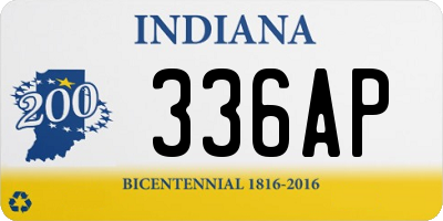 IN license plate 336AP