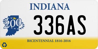 IN license plate 336AS