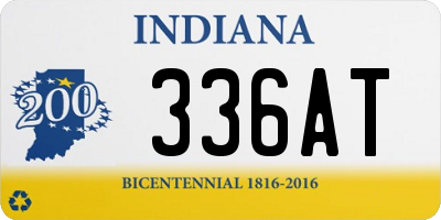 IN license plate 336AT