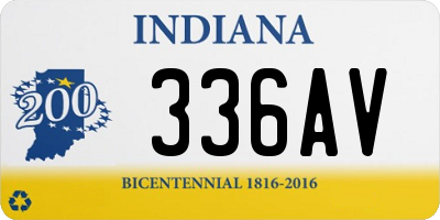 IN license plate 336AV