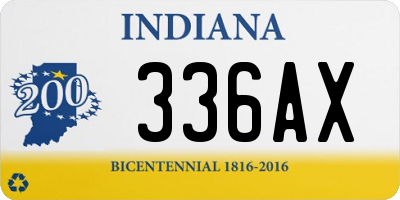 IN license plate 336AX