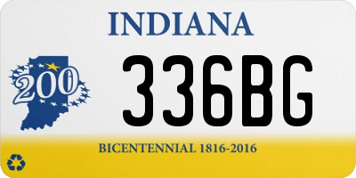 IN license plate 336BG