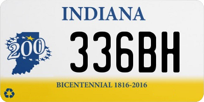 IN license plate 336BH