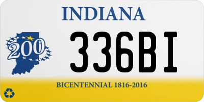 IN license plate 336BI