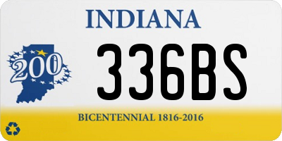 IN license plate 336BS