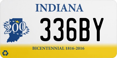 IN license plate 336BY