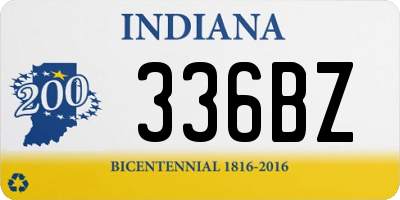 IN license plate 336BZ