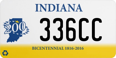 IN license plate 336CC