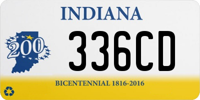 IN license plate 336CD