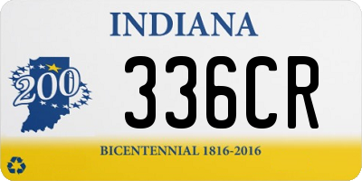 IN license plate 336CR