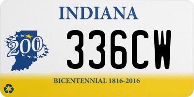 IN license plate 336CW