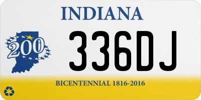 IN license plate 336DJ