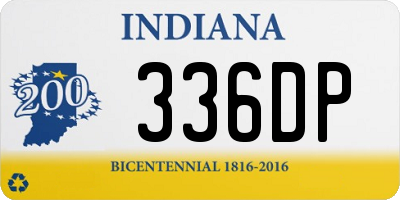 IN license plate 336DP