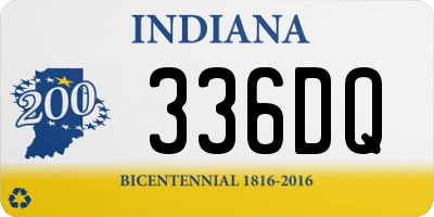 IN license plate 336DQ