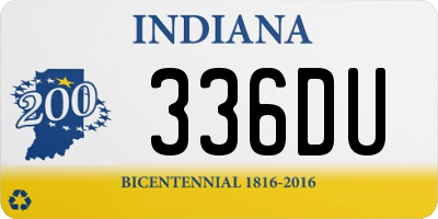 IN license plate 336DU