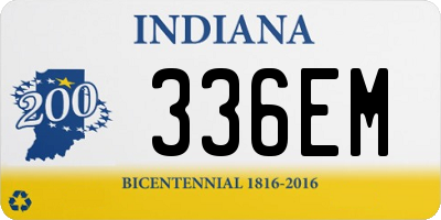 IN license plate 336EM