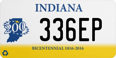 IN license plate 336EP