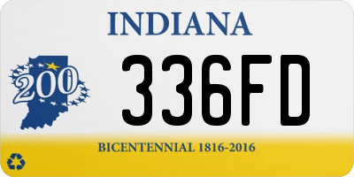 IN license plate 336FD