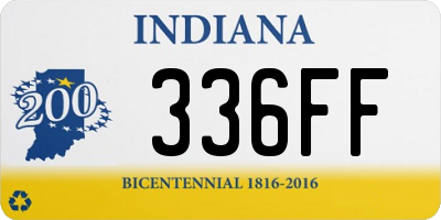 IN license plate 336FF