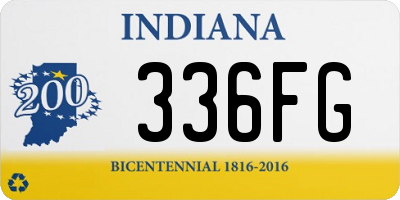 IN license plate 336FG