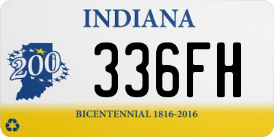 IN license plate 336FH