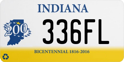 IN license plate 336FL