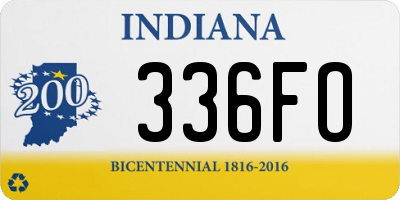 IN license plate 336FO