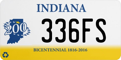 IN license plate 336FS