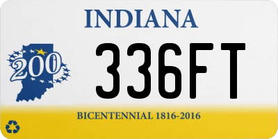 IN license plate 336FT