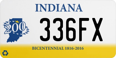 IN license plate 336FX