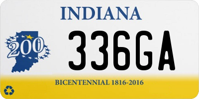 IN license plate 336GA