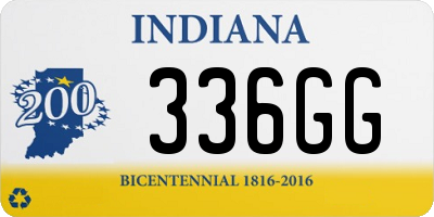 IN license plate 336GG