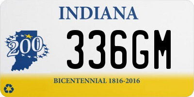 IN license plate 336GM