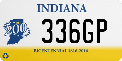 IN license plate 336GP