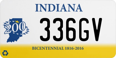 IN license plate 336GV