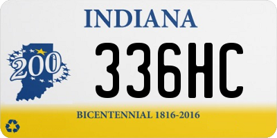 IN license plate 336HC