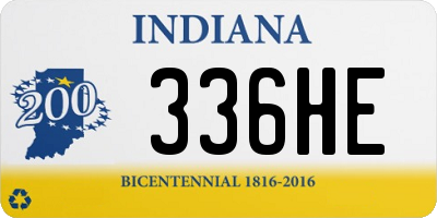 IN license plate 336HE