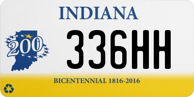 IN license plate 336HH