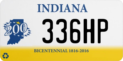 IN license plate 336HP