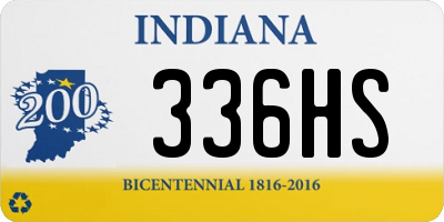 IN license plate 336HS