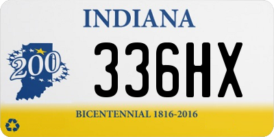 IN license plate 336HX