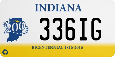 IN license plate 336IG